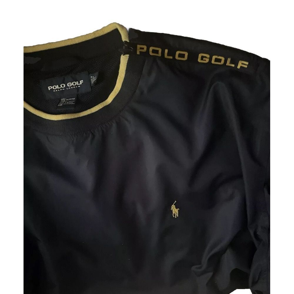 Vintage Polo Ralph Lauren Golf Men's WindbreakerPullover Shoulder Zipper Navy XL